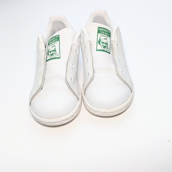 Adidas Stan Smith Kids White/Green Sneakers - Picture 1 of 8